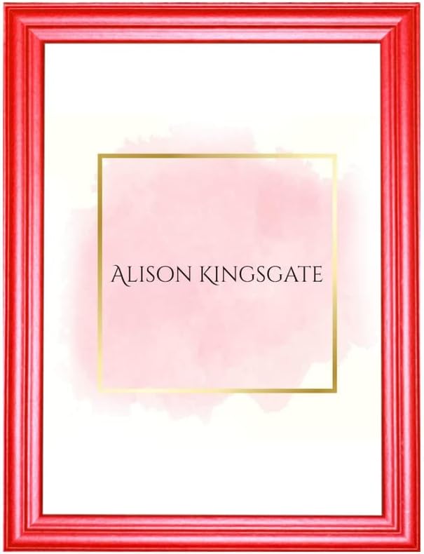 Alison Kingsgate Picture Frames A1 A2 A3 A4 A5 Photo Frame In Multiple Colours & Size In Sleek Blue Poster Frame Green, Red, Pink Frames (Red, 16 x 20 Inch OR (40 x 50.8cm))