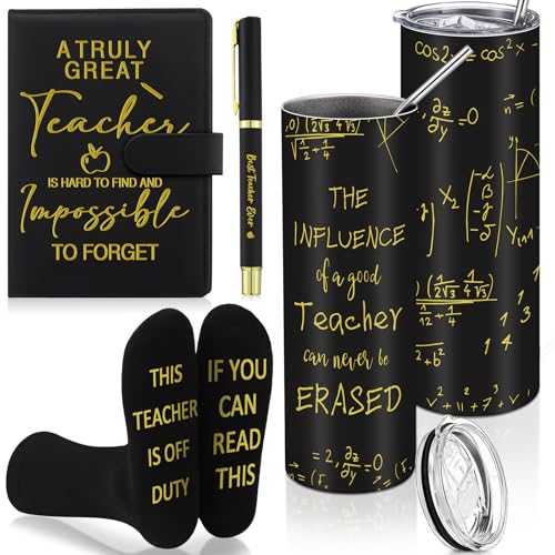 Skylety 4 Pcs Pastor Appreciation Gifts Set Pastor Refillable Journal Ordained Minister 20 oz Stainless Steel Cup Priest Socks Clergy Pen for Church Birthday Gifts