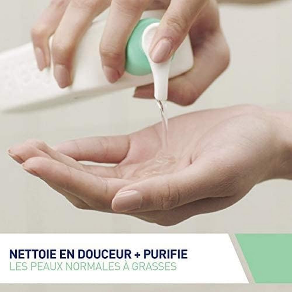 CeraVe Schiuma Detergente, Per Viso e Corpo, Per Pelli da Normali a Grasse, Azione Seboregolatrice, Pelle Detersa e Idratata, Con Niacinamide e 3 Ceramidi Essenziali, 2 x 473 ml