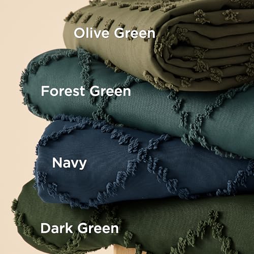 image for Bedsure Boho Duvet Cover Queen Size - Navy Breathable & Soft Boho Bedd