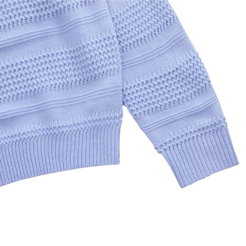 Image of Girls Pullover Sweater Crewneck Long Sleeve Solid Soft Knit Sweater