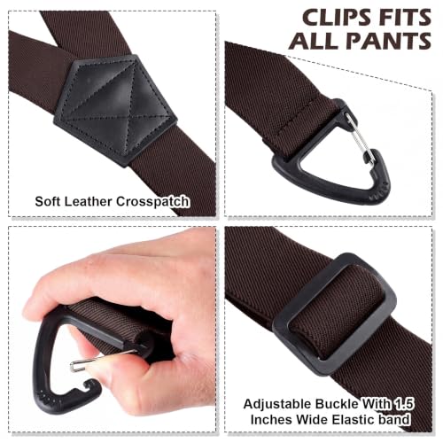 Image of Janmercy 2 Pcs Hidden Suspenders for Men, 1.5 inch