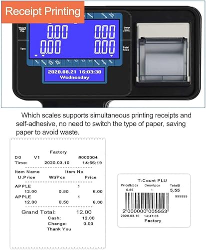 Báscula Digital Comercial con Etiqueta Impresa 30kg miniatura 4