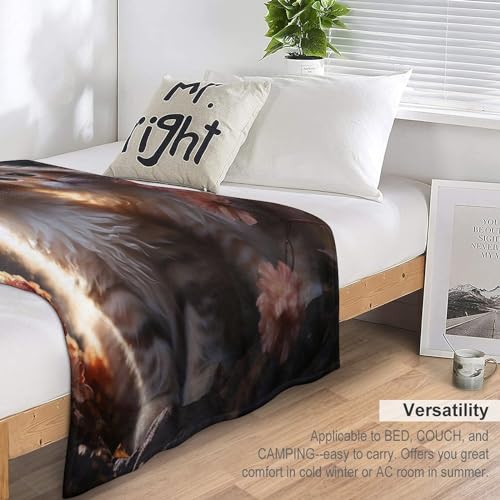 Couverture chat en flannel lavable 130x150 plaid doux canapé et lit - 7