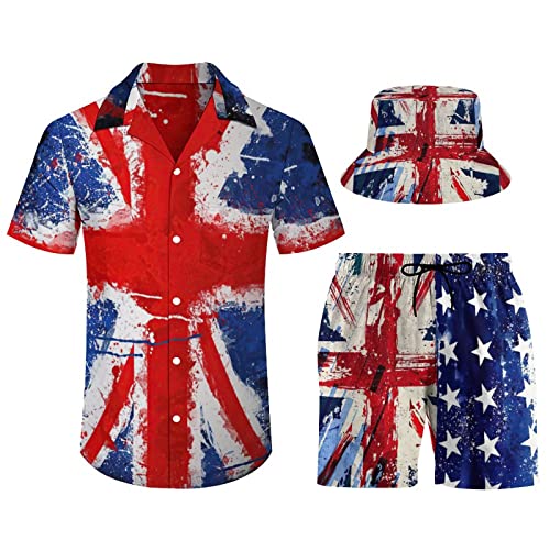 Ensemble t-shirt Jamaïque homme avec pantalon décontracté et casquette bob
