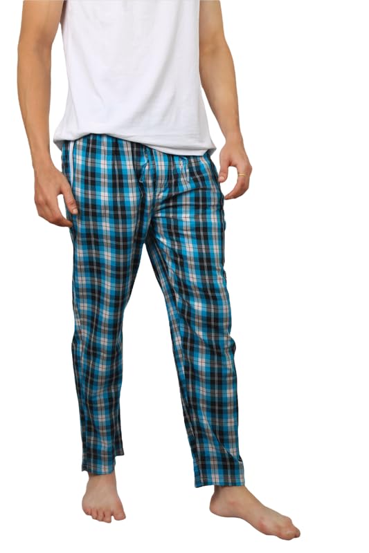 albatross Men's Cotton Blend Soft and Super Comfortable Checkered Pajamas-picture-17