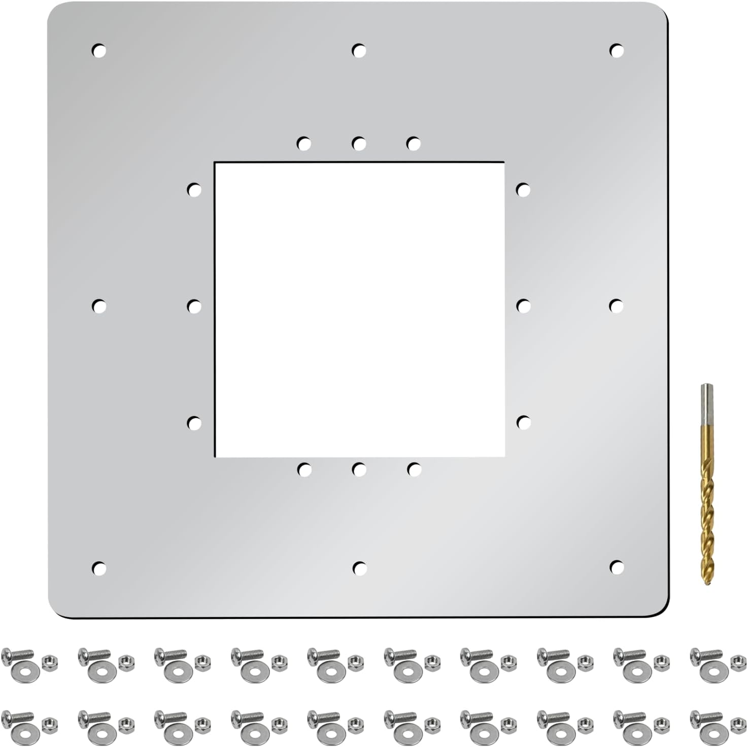 XJJ Standard Pool Skimmer Repair Kit 304 Stainless Steel 12.5" W 12" H Compatible with Hayward SP1091LX SP-2094 1094SPA 1094H 10950M Hydrotools 8940, Pool Wall Repair Panel,Opening 5-5/8"H x 6" W