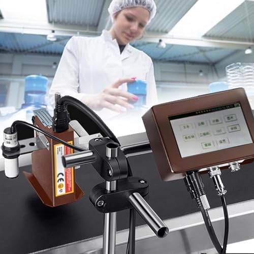 Impresoras industriales de inyección de tinta, máquina de codificación automática para impresión de fecha de caducidad, diseño compacto, alta eficiencia, codificador de inyección de tinta fiable para