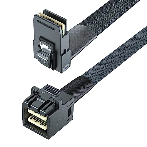 Câble SFF-8643 vers SFF-8087 coudé pour optimiser l'espace interne de votre serveur