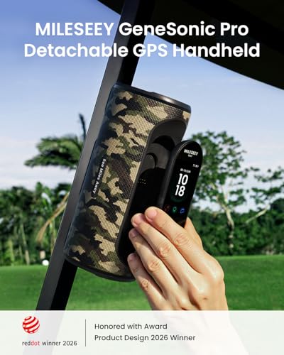 Image of MiLESEEY GeneSonic Pro Golf GPS Speaker with 43K+ Courses, Squad Camo