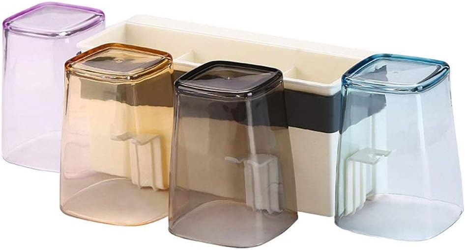 Toothbrush Cup Holder - Wall-Mounted Bathroom Toothbrush Cup Toothbrush Rack Set