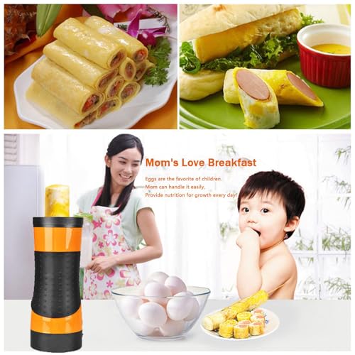 Electric Egg Roll Maker - Prepare Tasty Egg Hot Dogs in 8 Minutes, Vertical Omelette Cooker, Nonstick Automatic Breakfast Machine - Image 4