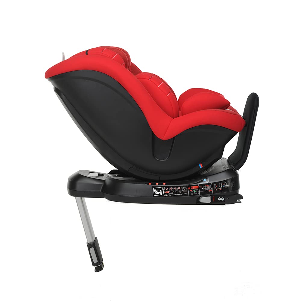 Foppapedretti Logik I-Size fotelik samochodowy obracany i przechylany o 360°, dla dzieci w wieku od 40 do 105 cm (0-18 kg), czerwony