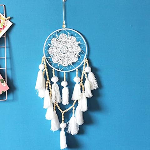 Sweet Dream Catchers, Dream Catcher Wall Decor, Boho Dream Catchers, Circle Dream Catcher, Dream Catcher for Kids Bedroom Home Decoration Ornament Craft Gift, Wedding Gifts (White) Cover