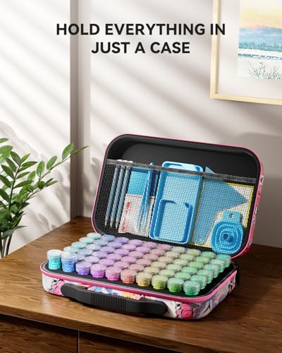 Image of ARTDOT 60 Slots Storage Container for Diamond Art Kits for Adults,Portable Bead Storage Boxes for Diamond Painting Accessories and Tools