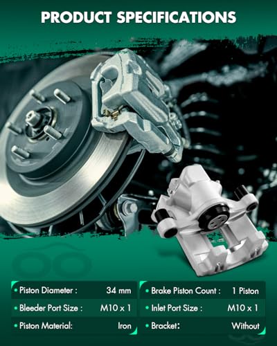Image of SCITOO 19-3127 19-3126 Rear Brake Calipers Fit For Mini For Cooper 2003-2008, Disc Brake Caliper Assemblies,2PCS