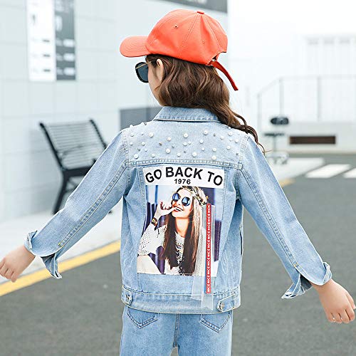 Image of ASHER FASHION Denim Jackets Girl Denim Jackets Classic Basic Button Down Coat Girls' Outwear