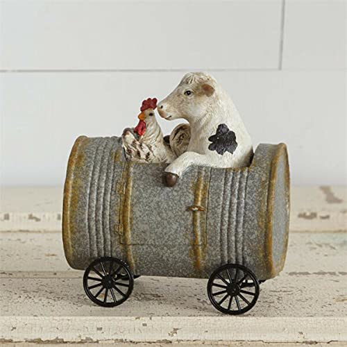 Primitive-Cow-and-Chicken-Duo-Riding-in-Can-Farmhouse-Country-Figurine-for-Holiday-Home-Decor Primitive Cow and Chicken Duo Riding in Can Farmhouse Country Figurine for Holiday Home Decor