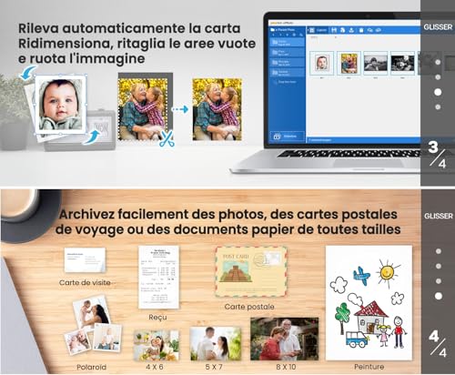 Scanner Photo Plustek - ePhoto Z300, récompensé par Le German Design Award 2018, numérisez des Photos 4 x 6 en 2 s, alignement Automatique et découpe avec capteur CCD Prend en Charge Mac et PC. – Image 4