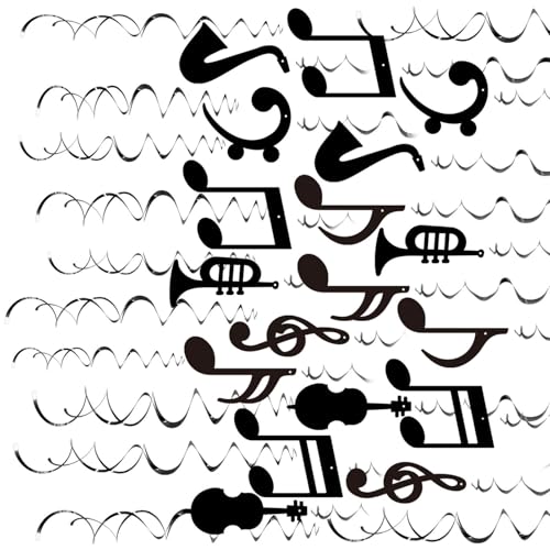 La Mejor Selección de Recuerdos musicales enmarcados los mejores 5. 43 Montesy - 30 notas musicales para colgar decoraciones para fiestas y eventos con diseño de notas musicales
