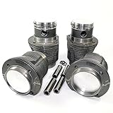 AA AC198850EC Piston and Liner Set (87mm Big Bore Slip-In Hypereutectic for VW Beetle)