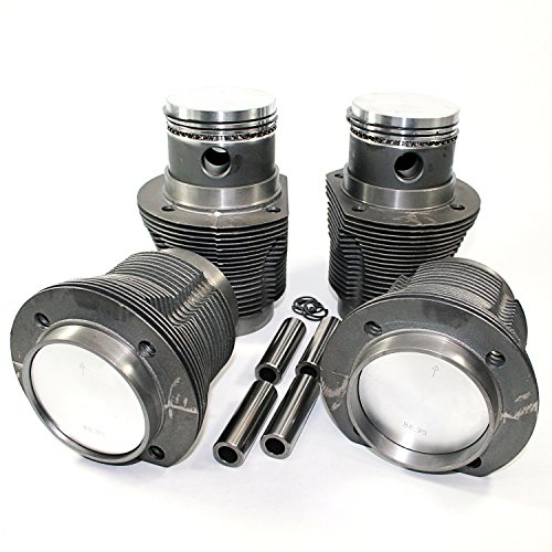 AA AC198850EC Piston and Liner Set (87mm Big Bore Slip-In Hypereutectic for VW Beetle)