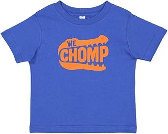 تي شيرت We Chomp Sports Fan للأطفال الصغار بأكمام قصيرة باللون الأزرق 2T