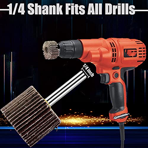 Mixiflor 20 Pcs 5 Sizes 60/80/120/240 Grits Abrasive Flap Wheel Sander thumb #5