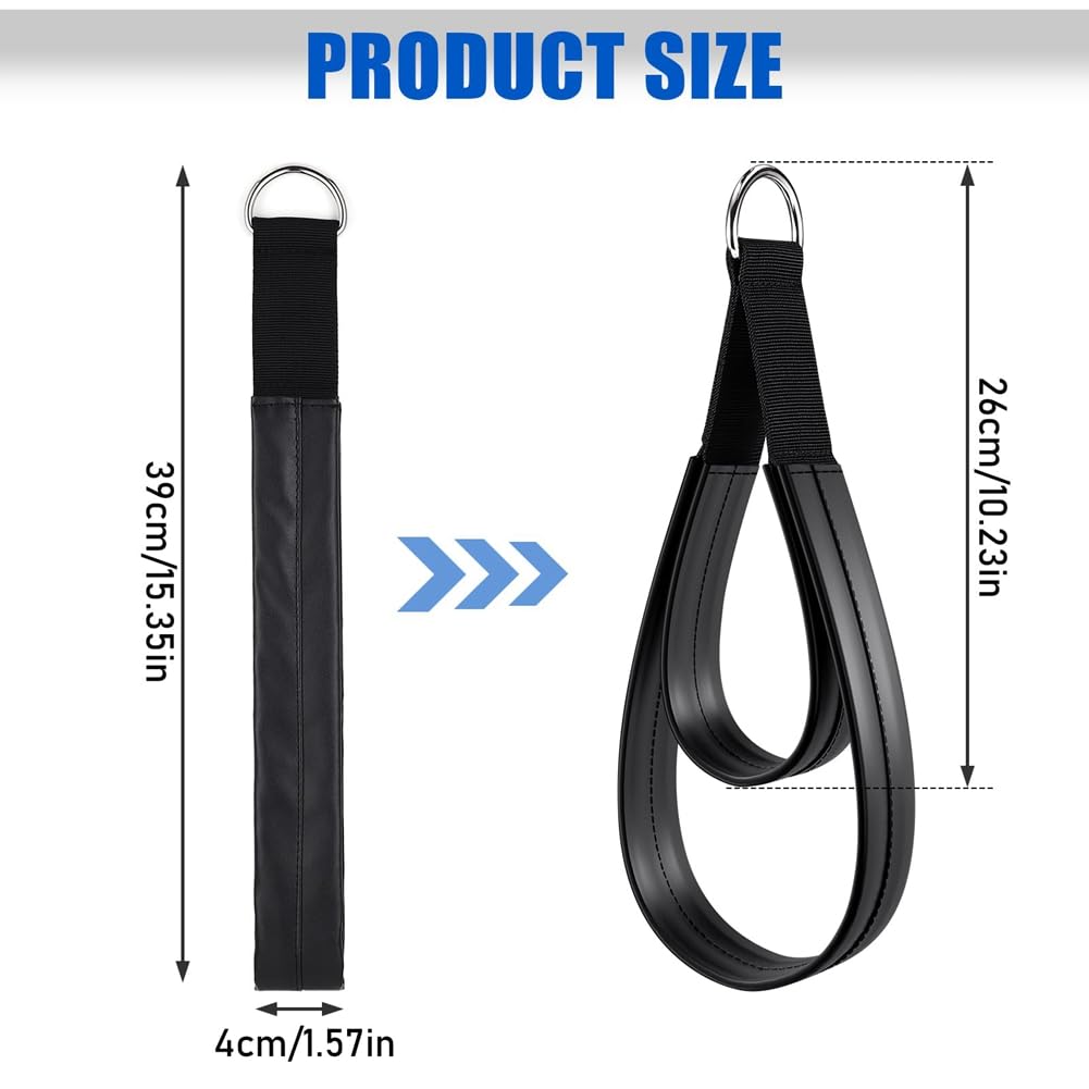 2PCS Kit di Cinghie Pilates Pilates Double Loop Straps Set per Reformer, Fitness D-Ring Straps Double Imbottito