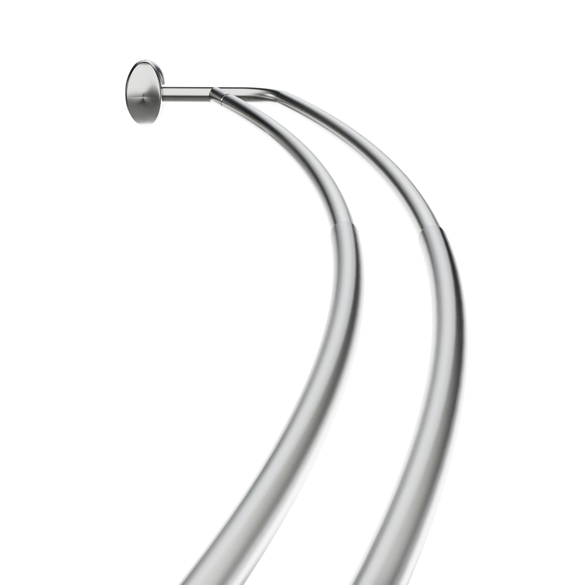 Zenna Home Rustproof Double Curved Shower Curtain Rod, Adjustable Double Shower Rod, 45" to 72", Expandable, NeverRust, Wall Mounted, Satin Nickel