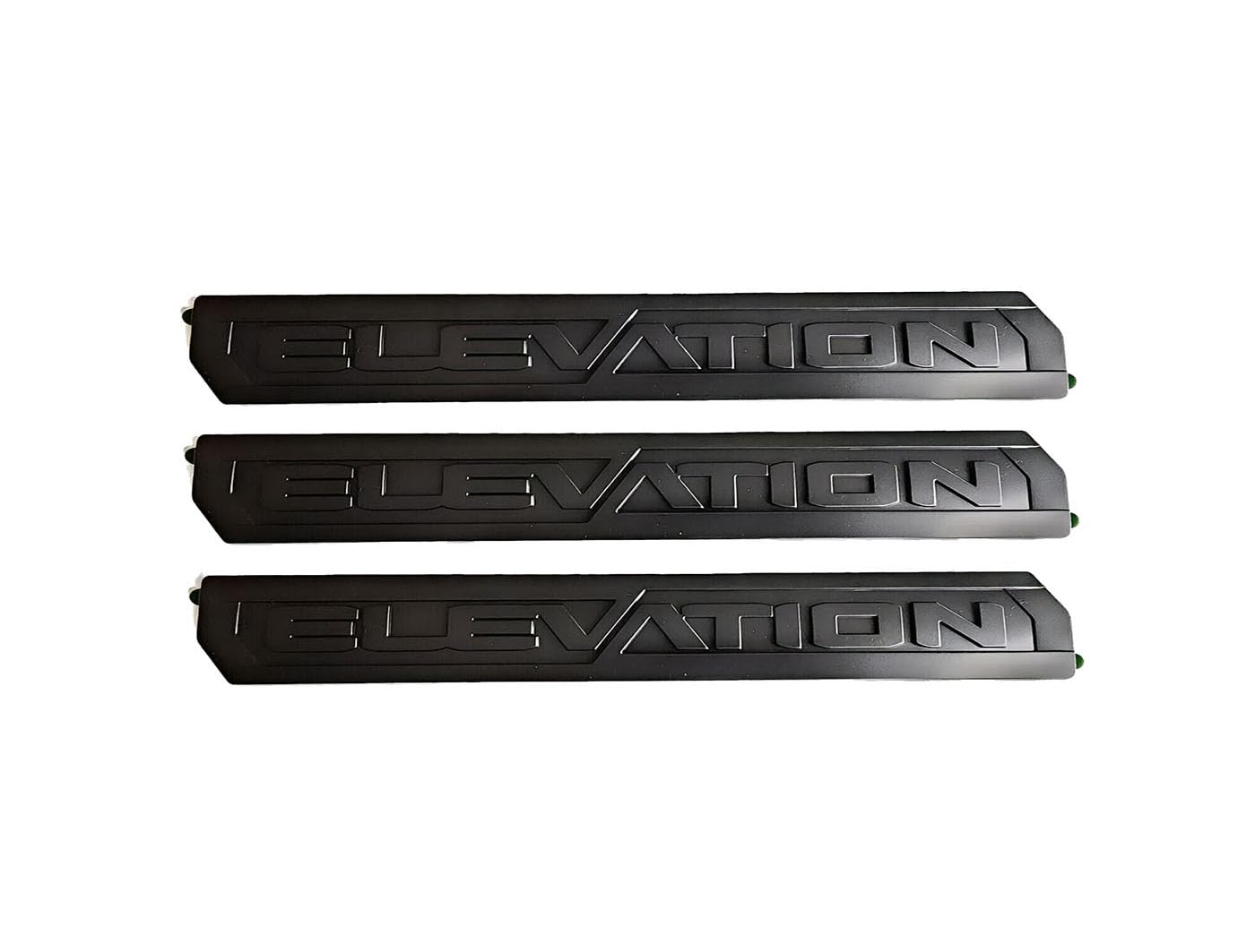 Set of 3 Elevation Emblems Door Tailgate 3D Badge Nameplate Replacement for 2019-2021 Sierra 84682634 (Overlay Emblem Matte Black)
