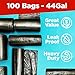 Toughbag 40-45 Gallon Trash Bags Heavy Duty (100 Count) - 39, 40, 42, 44 Gallon Trash Bags for Contractors, Commercial, Home, Kitchen - Made in USA