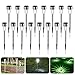 16 pezzi Lampada Solare Giardino Esterno, IP65 Impermeabile LED Lampada Solare in Acciaio Inox, Luci Solari Giardino, Lampade Solari Terra per Patio, Prato, Giardino, Vialetto, Paesaggistica