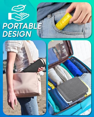 Image of Monthly Pill Organizer 2 Times a Day with Weekly Pill Bags, Portable Hard Shell Case, Pill Cutter & Opener Pick, Monthly and Weekly Stickers for Medication Management (Blue, 2 Times a Day)