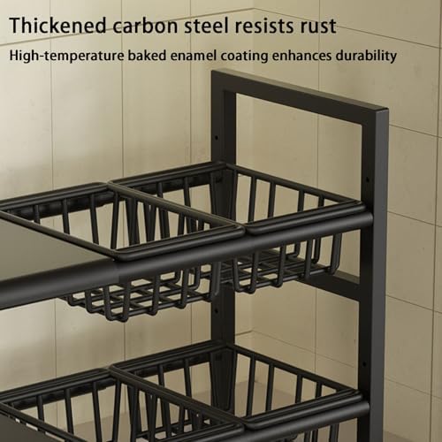 Under Sink Organizer, 2-Tier Expandable Shelves for Kitchen & Bathroom Cabinets, Pull-Out Drawers Storage Solution for Maximum Space Efficiency