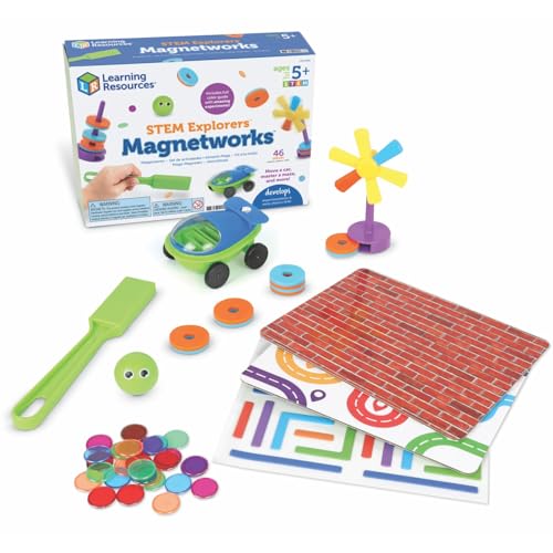 Learning Resources STEM Explorers Magnetworks, Magnetic Science Set, Physics Experiment Toys for Kids, Kindergarten and Preschool Classroom, Force and...