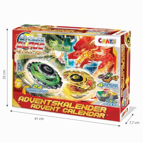 Miniatura 5 de Craze Calendario De Adviento Infantil Blade - Calendario De Adviento Para Niños Y Niñas Con Juguetes De Peonzas Con Arena De Batalla Y Lanzador