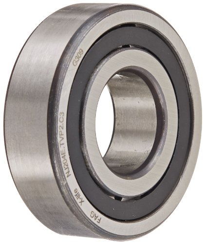 FAG NJ204E-TVP2-C3 Cylindrical Roller Bearing, Single Row, Straight Bore, Removable Inner Ring, Flanged, High Capacity, Polyamide/Nylon Cage, C3 Clearance, Metric, 20mm ID, 47mm OD, 14mm Width