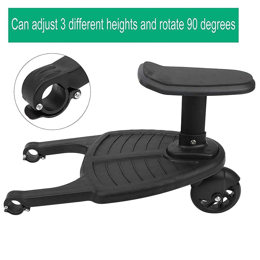 TAOYUN Tablero de pie Universal para Buggy con Ruedas con Asiento Desmontable Tablero de Cochecito Cochecito de Viaje para niños Cochecito de niño Tablero de pie para niños pequeños Accesorios