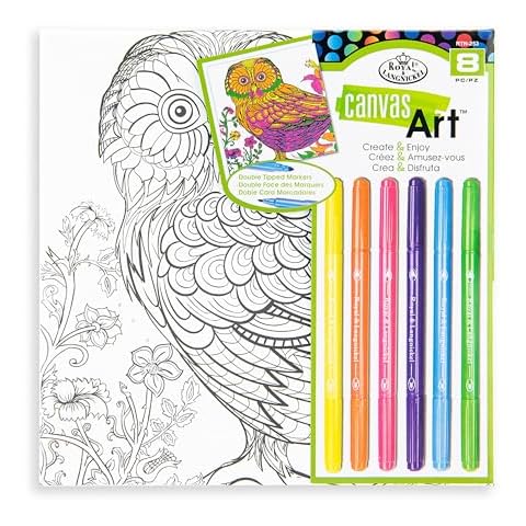 Royal & Langnickel Owl Canvas Art Markers Kit Cover