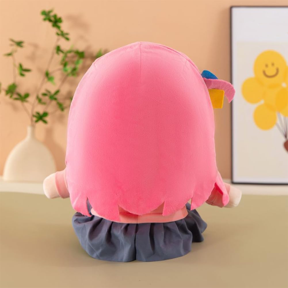 Goto Hitori Plüschfigur, 38 cm, Goto Hitori, gefülltes Plüschkissen, sitzende Pose, Anime, weiches Kissen, Heimdekoration, Sammlerstück, Geschenk