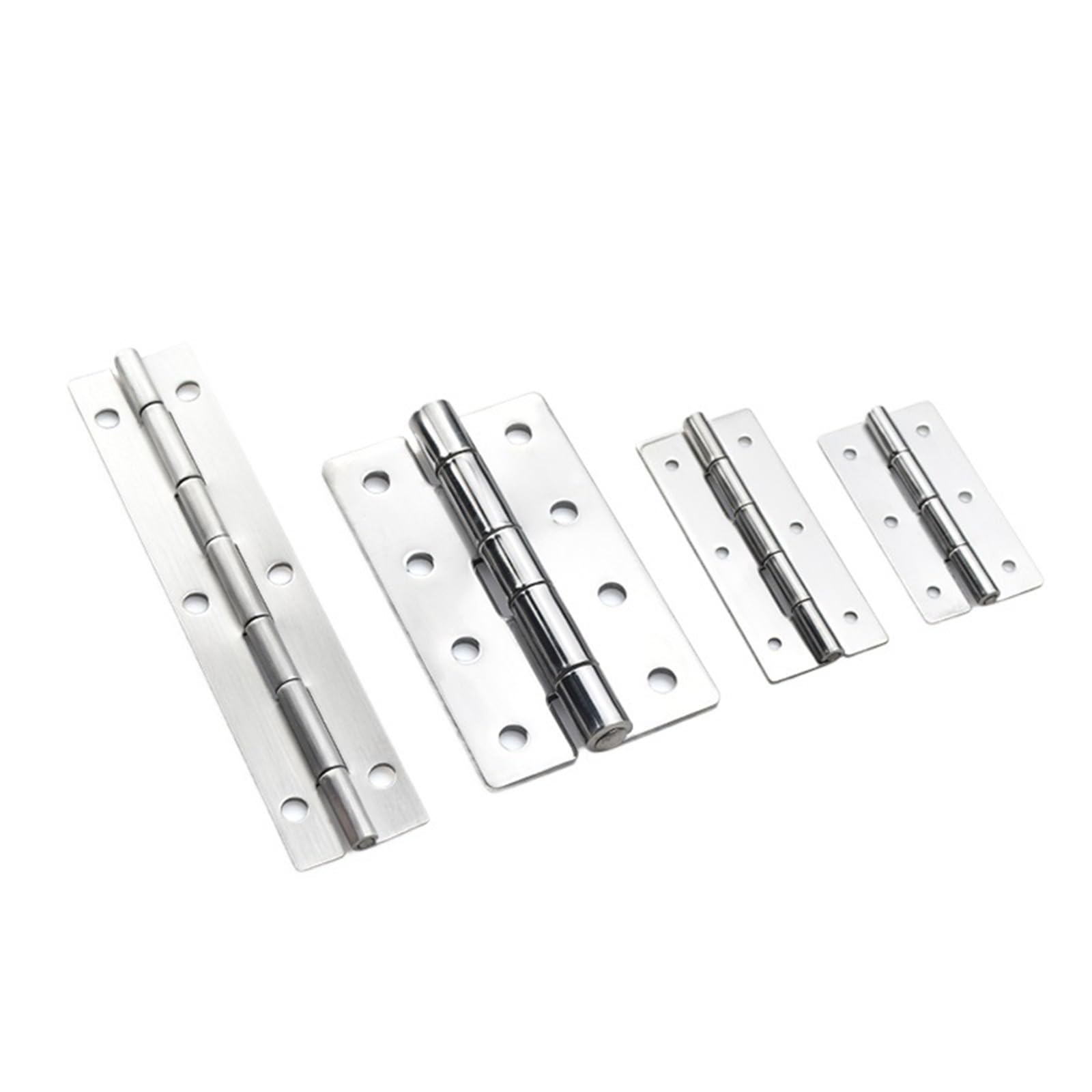 Bisagra de acero inoxidable para puerta de armario, 60 mm a 150 mm de longitud, bisagra duradera para armarios y muebles