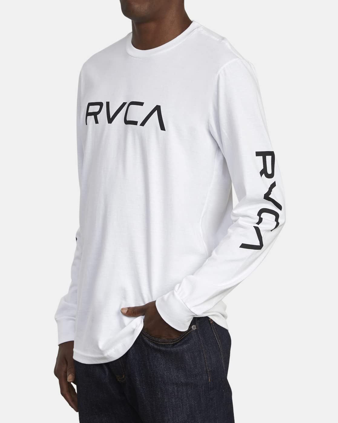 RVCA Men's Big Long Sleeve Crew Neck T-Shirt