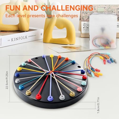 Image of KYDZOY Toys Rope Logic Puzzle Game | Brain Teaser Untangling Challenge for Kids & Adults | Multi-Level Strategy Board Games for Family Play, Travel Fun | Motor Skill & Problem-Solving Development