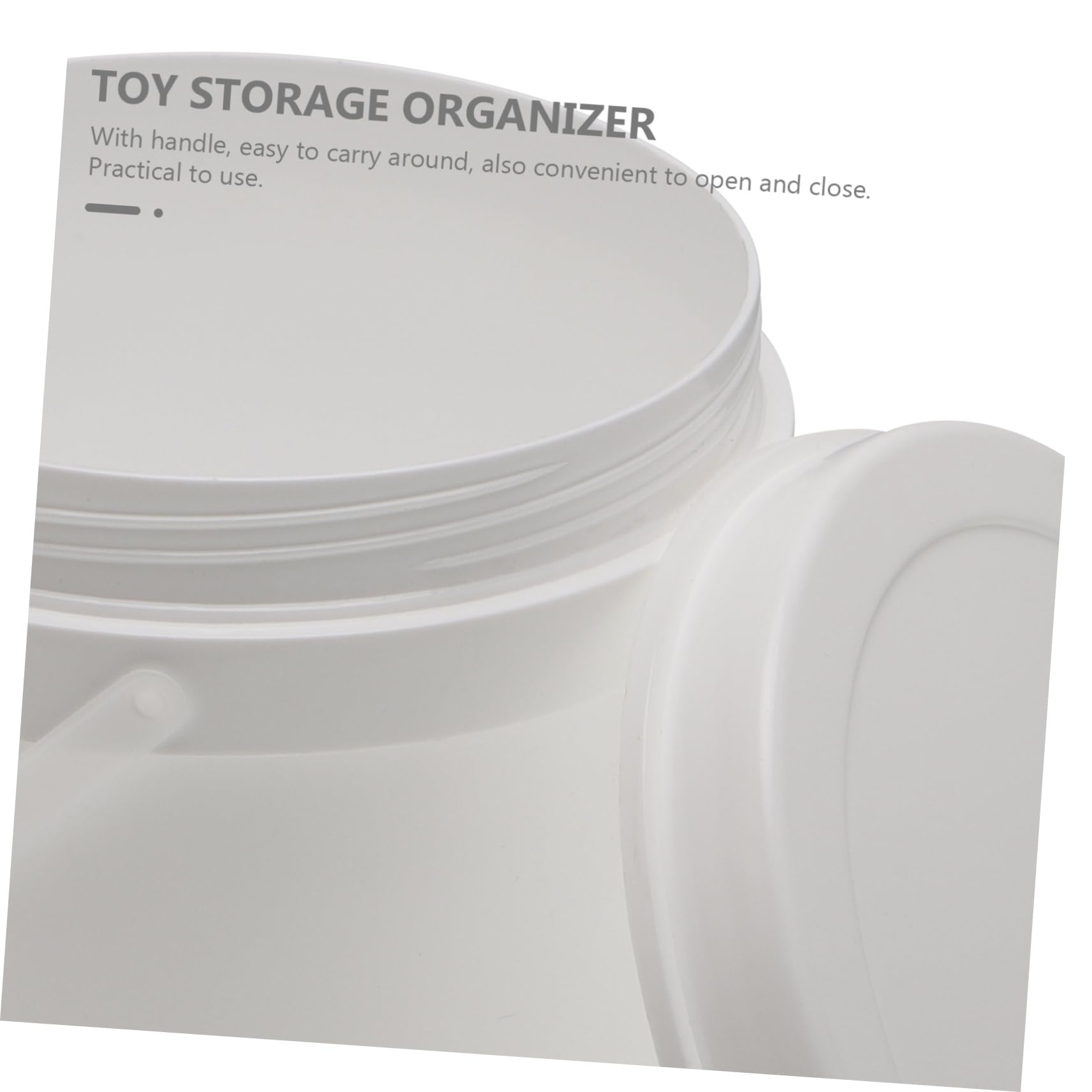MUSISALY 2sets White Toy Storage Organizers Candy Containers Lids Toy Bucket Pantry Storage Bins 3pcs*2