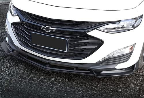 3 Pieces Front Bumper Lip Spoiler Splitter Side Body Kit Trim Protection Compatible with 2019-2021 Chevrolet Malibu, 2020 (Matt Black)