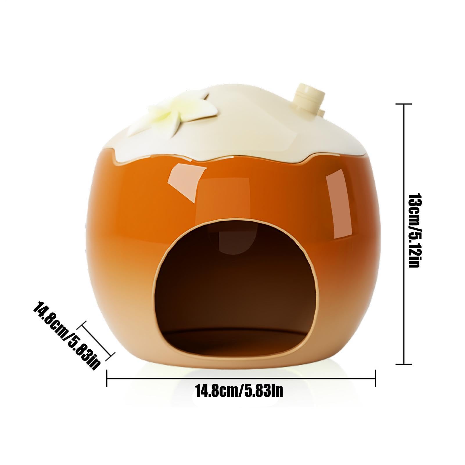 Casa in Ceramica per Criceti | Fresco per Piccoli Animali | Rifugio A Forma Di Frutta Per Animaletti, Tana Nascosta Per Lemming Cincillà Ricci