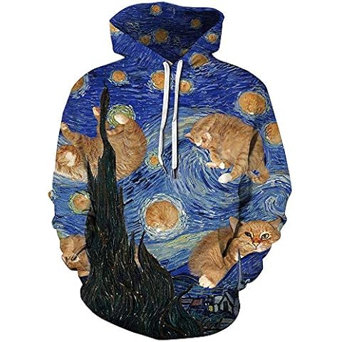 NTZTO Sudadera con Capucha Animal Gato Cover