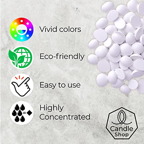 Image of Candle Shop - White Color 2 oz- Dye Chips for Making Candles - Candle Wax Dye - A Great Choice of Colors