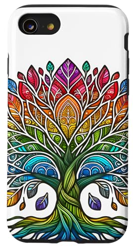 Tree Life Drapeau Arc-en-Ciel LGBTQ Cool Gay Pride pour Enfants et Hommes Coque pour iPhone SE (2020) / 7/8
